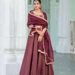 Ambraee Embellished Ready to Wear Lehenga & Blouse With Dupatta-image-46