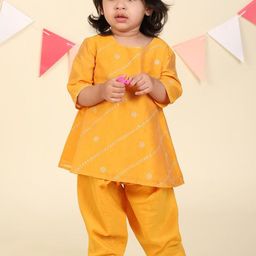 Fabindia Girls Ethnic Motifs Printed Kurta with Salwar-image-59