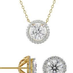 Emori 18KT Gold Diamond-Studded Necklace & Earring-image-26