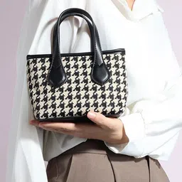 CORSICA Women Checked Baguette Satchel Bag-37