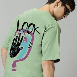 SLOWLORIS Men Graphic Printed Round Neck Oversized T-shirt-image-49