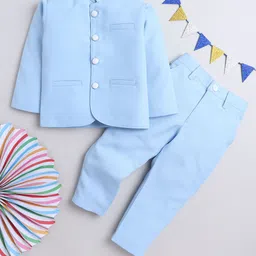 Lil Homies Infant Boys Bandhgala Party Suits-12