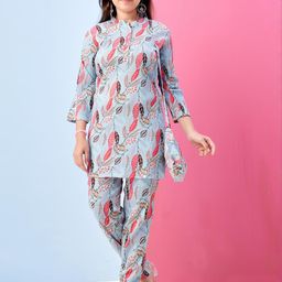 Muhuratam Girls Printed Kurta Set-image-38