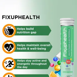 Fixuphealth Multivitamins Multimineral-20 Tablet Immunity & Glutathione Vit C-15 Tablets image 3