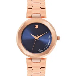French Connection Women Embellished Dial & Stainless Steel Bracelet Style Straps Analogue Watch FCH08RGM-10
