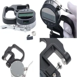 divinext Digital Thickness Gauge Electronic Thickness Micrometer 0-12.7mm / 0.5� Round Head Electronic Thickness Gauge Depth Measurement 0.01mm High Accuracy IP54 Waterproof Oil Proof LCD Portable Digital Micrometer Micron Thickness Meter Depth Tester with RS232 Data Output Micrometer Screw Gauge image 4