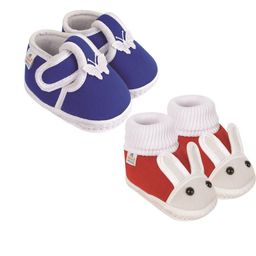 NESKA MODA 3 To 12 Months Baby Boys & Baby Girls Pack of 2 Pair Cute Soft Cotton Pre-Walker Booties-image-72