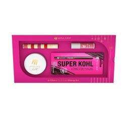 MyGlamm Set Of 4 Long Stay Kajal - LIT Nail Enamel - Compact Powder & Lipstick Stack-0
