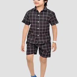 BAESD Boys Checked Pure Cotton Clothing Set-79
