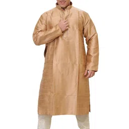 Exotic India Men Regular Thread Work Kurta with Churidar-image-72