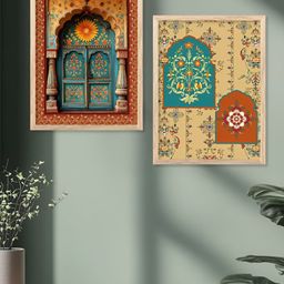 Kotart Green & Brown 2 Piece Floral and Botanical Wooden Wall Art-picture-40