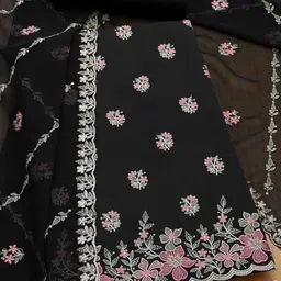 Soch Printed Silk Crepe Unstitched Dress Material-image-94