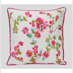 Perenne Design Beige & Pink Floral Square Cushion Covers-image-49