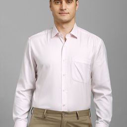 Luxure by Louis Philippe Men Solid Spread Collar Cotton Formal Shirt-picture-14