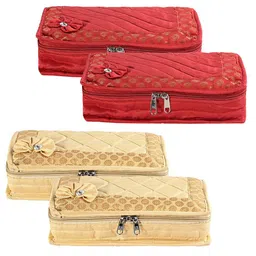Kuber Industries Gold-Toned 4 Pieces Jewellery Organisers-image-90