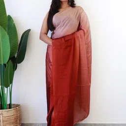 Mitera Colourblocked Silk Blend Ready to Wear Saree-image-10