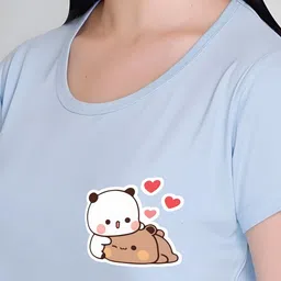 SZN Women Blue Polyester Printed Tshirts-picture-4
