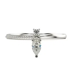 VALANOVA 14KT White Gold Diamond Studded Ring 1.51gms-picture-13
