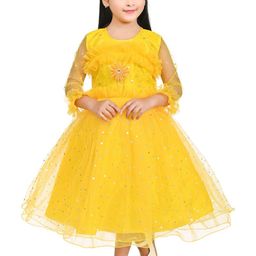 Zenat Embellished Flared Sleeve Fit & Flare Midi Dress-image-88