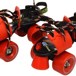 Adjustable Senior Roller Skates Suitable for Age Group 6 to 14 Years (red) Quad Roller Skates - Size 6 UK-picture-18