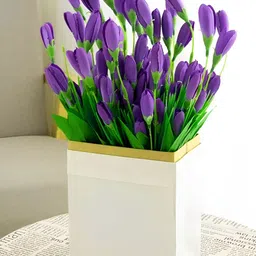 Homesake Lavender Hanging Tulip Artificial Flower-34