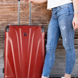 Timus Hard Luggage Hard Sided Medium Trolley Suitcase-image-74
