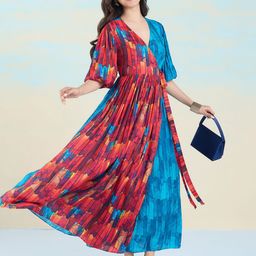 navyasa by liva Tie and Dye Print Liva Maxi Dress-image-46