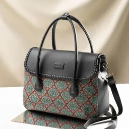 Women Green, Black Satchel-76