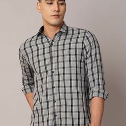 TQS Men Shepherd Checks Opaque Checked Casual Shirt-image-13