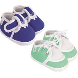 NESKA MODA Newborn 2 Pair Set 3 To 12 Months Unisex Baby Cotton Butterfly Design Soft Lace Booties-10