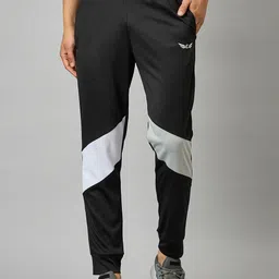 CHROME & CORAL Men Colourblocked Joggers Fit Trackpant-image-88