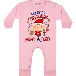 Arvesa My First Christmas Printed Bodysuit-image-70