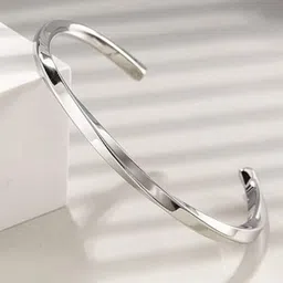 KRENOZ Men 925 Sterling Silver Cuff Bracelet-image-16