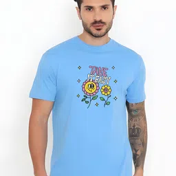 KaamBhari Graphic Printed Round Neck Pure Cotton Regular Fit T-shirt-picture-45