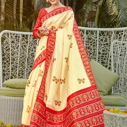 Mitera Silk Blend Sambalpuri Saree-image-82