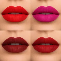 br belle rosa 4 in 1 Liquid Matte Red Lipstick – Mini, Waterproof,Long Stay Non-Sticky Finish image 2