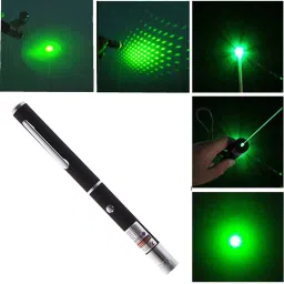 Enorme Green Multipurpose Laser Beam Light Disco Pointer Pen with Adjustable Antena Cap to Change Project Design for Presentation ( Batteries Included ) image 2
