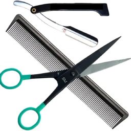 Barber Unique Scissor Razor and Comb Combo Scissors-image-46