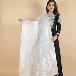 Suha Paisley Woven Design Dupatta with Zari-picture-56