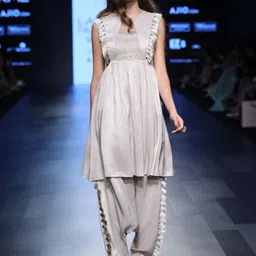Payal Singhal Zia Self Design Tassels Detailed Kurta With Salwar-50