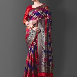 Areca Designer Woven Design Zari Pure Silk Designer Banarasi Saree-image-52