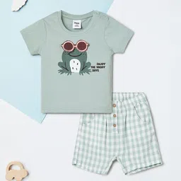 max Boys Printed Pure Cotton T-Shirt With Shorts-image-52