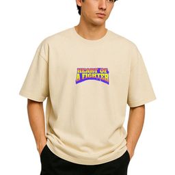 Billion Typography Printed Drop-Shoulder Sleeves Pure Cotton Oversized T-shirt-image-39