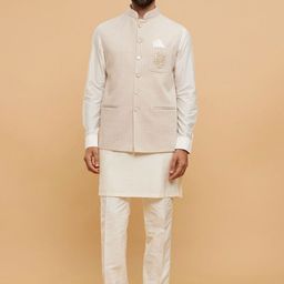 Twamev Men Embroidered Regular Thread Work Kurta with Trousers-image-56