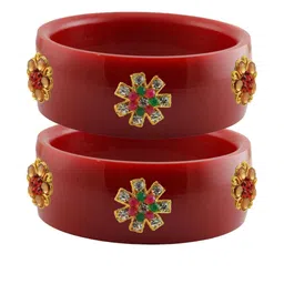 Vidhya Kangan Red Plastic Bangles-image-51