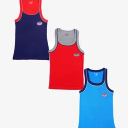 Bodycare Boys Pack Of 3 Assorted Cotton Basic Vests KGA2001-PK001_P3-28