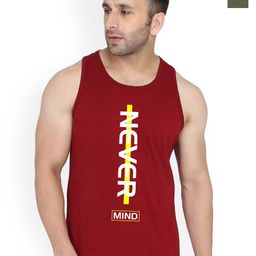 SLOWLORIS Pack Of 2 Typographic Printed Sleevesless Bio-Wash Combed Cotton Gym Vests-picture-17