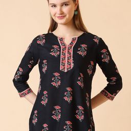 SANGOURI Floral Printed Kurti-image-22