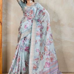Anjor Floral Zari Saree-image-76