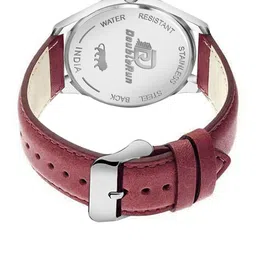 DOUBLERUN Men Round Dial & Leather Straps Analogue Multi Function Watch H05N1102 image 3